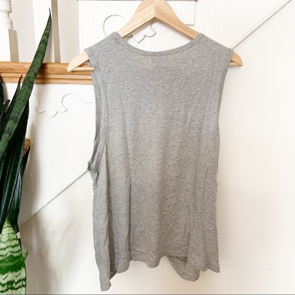 ABOUND gray sleeveless twisted front shirt sz XXL - Picture 6 of 6